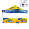 10x10 Custom Canopy Tent with Four Half Walls