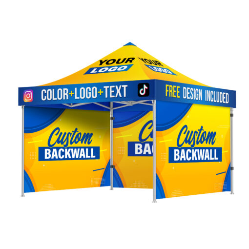 10×10 Custom Canopy Tent with Three Full Walls